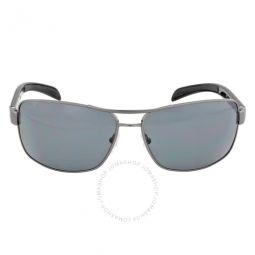 Polycarbonate Grey Rectangular Mens Sunglasses