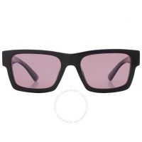 Polarized Fuchsia Crystal Rectangular Mens Sunglasses