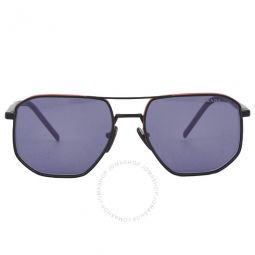 Violet Mirrored Internal Silver Square Mens Sunglasses