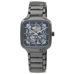 True Square Automatic Blue Open Heart Dial Unisex Watch