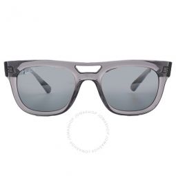 Phil Bio Based Polarized Grey Gradient Mirror Square Unisex Sunglasses