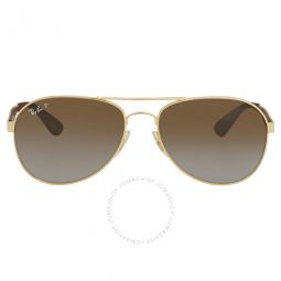 Polarized Brown Gradient Aviator Sunglasses
