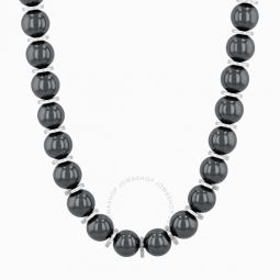 Stainless Steel Hematite 20 Inch Bead Necklace