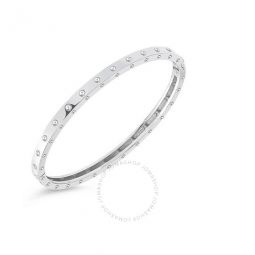 18k White Gold Symphony Collection Dimpled Bangle