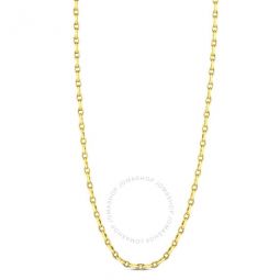 18k Yellow Gold Almond Link Chain Necklace 22 Inch