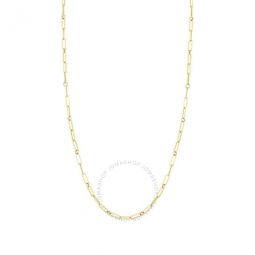 18K Yellow Gold Open Link Paperclip Necklace -
