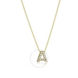 18K Yellow Gold Tiny Treasures Letter A Initial Necklace