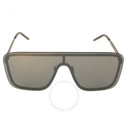 Silver Mirror Shield Unisex Sunglasses