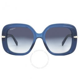 Blue Gradient Butterfly Ladies Sunglasses