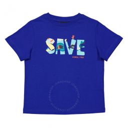 Kids Cyber Blue Haven Logo T-Shirt, Size 4