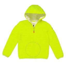 Kids Fluo Yellow Gillo Puffer Jacket, Size 2