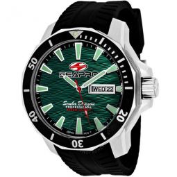 Scuba Dragon Diver Limited Edition 1000 Meters Quartz Green Dial Mens Watch