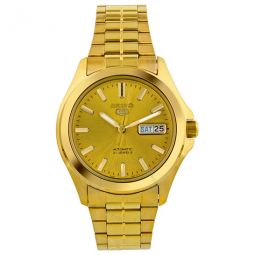 5 All Gold-plated Stainless Steel Mens Watch