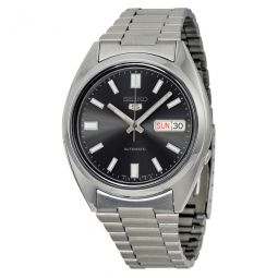 5 Automatic Black Dial Stainless Steel Mens Watch