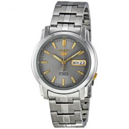 5 Automatic Grey Dial Stainless Steel Mens Watch