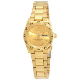 5 Sports Automatic Gold Dial Ladies Watch
