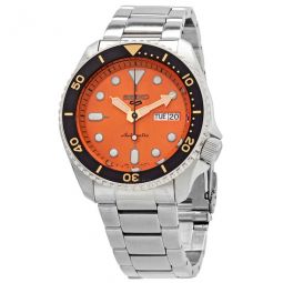 5 Sports Automatic Orange Dial Mens Watch