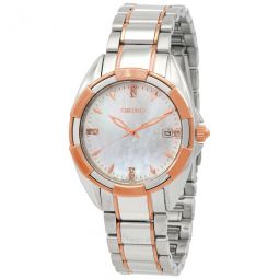 Quartz White Mother of Pearl Dial Two-Tone Ladies Watch