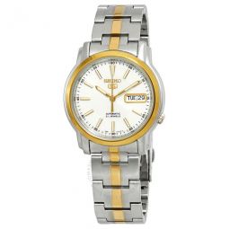 Series 5 Automatic White Dial Two-tone Mens Watch