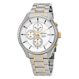 Chronograph Silver Dial Mens Watch