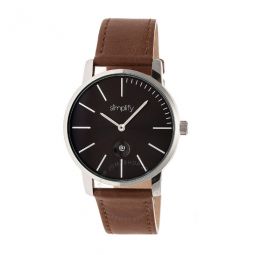 The 4700 Black Dial Brown Leather Watch