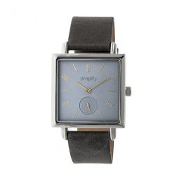 The 5000 Grey Dial Charcoal Leather Watch