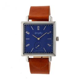 The 5000 Navy Dial Brown Leather Watch