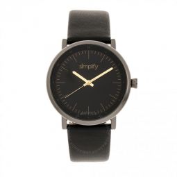 The 6200 Black Dial Black Leather Watch