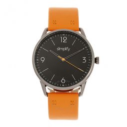 The 6300 Black Dial Orange Leather Watch