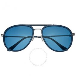 Unisex Silver Tone Pilot Sunglasses