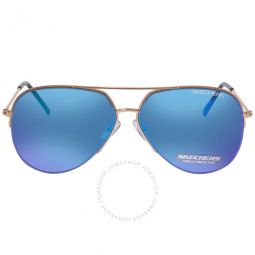 Blue Green Mirror Pilot Mens Sunglasses