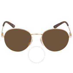 Prep Polarized Brown Round Unisex Sunglasses