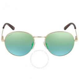 Prep Polarized Green Mirror Round Unisex Sunglasses
