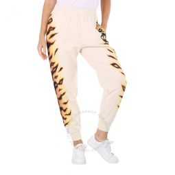 Ladies Magnolia Graphic-print Track Pants, Brand Size 40 (US Size 6)