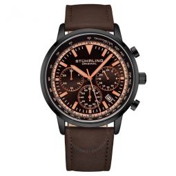 Monaco Brown Dial Brown Leather Mens Watch
