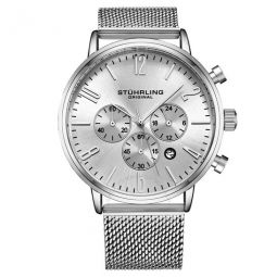 Monaco Chronograph Quartz Silver Dial Mens Watch