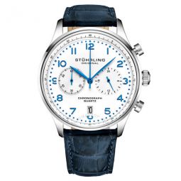 Monaco Chronograph Quartz White Dial Mens Watch