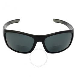Cover Bi-Focal Reader 2.00 Polarized Grey Wrap Unisex Sunglasses
