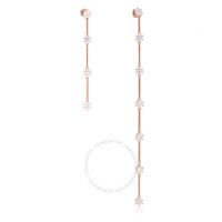 Constella Earrings Asymmetrical, White, Rose-Gold Tone Plated