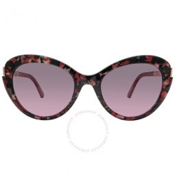 Gradient Bordeaux Oval Ladies Sunglasses