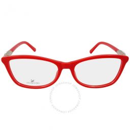 Ladies Red Square Eyeglass Frames