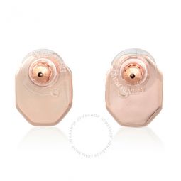 Ladies Signum Rose Gold Tone Plated Crystal Stud Earrings
