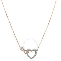 Mixed Metal Finish Infinity Heart Necklace