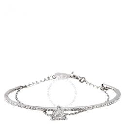 Rhodium Plated Triangle Cut Pave Ortyx Bracelet, Size S