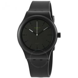 Automatic Black Dial Black Silicone Watch