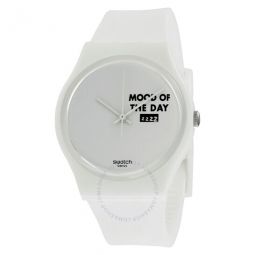 Mood Board White Dial White Silicone Ladies Watch