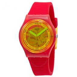 Retro-Rosso Quartz Transparent Yellow Dial Unisex Watch