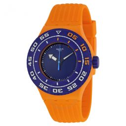 Serfios Blue Dial Orange Silicone Mens Watch
