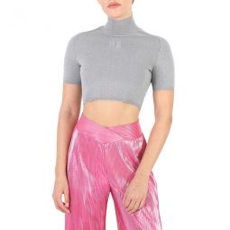 Ladies Alloy Cropped Turtleneck Pullover, Size Small