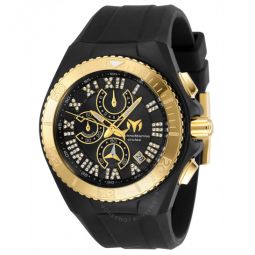 Cruise Chronograph Quartz Black Mother of Pearl Dial Mens Watch